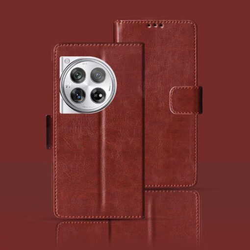 One Plus 12R 5G flip cover | CPH2585 flip cover | Brown
