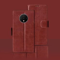 One Plus 7T flip cover | HD1901 flip cover | Brown
