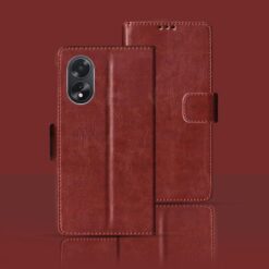 Oppo A18 flip cover | CPH2591 flip cover | Brown