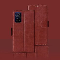 Oppo A55 4G flip cover | CPH2325 flip cover | Brown