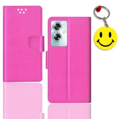 Oppo A79 5G flip cover for girl | CPH2553 flip cover for girl | Free Smiley Keychain | ND_12
