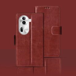 Oppo Reno 11 Pro 5G flip cover | CPH2607 flip cover | Brown