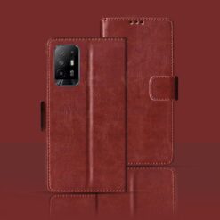 Oppo Reno 5z flip cover | CPH2211 flip cover | Brown