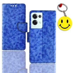 Oppo Reno 8 phone flip cover | Oppo CPH2359 phone flip cover | Free Smiley Keychain | ND_07