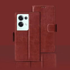 Oppo Reno 8 Pro flip cover | CPH2357 flip cover | Brown