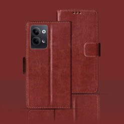 Oppo Reno 9 flip cover | PHM110 flip cover | Brown