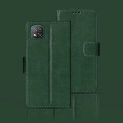 Poco C3 flip case | MZB07RIIN flip case | Green