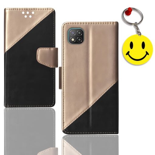 Poco C3 folding cover | MZB07RIIN folding cover | Free Smiley Keychain | ND_10