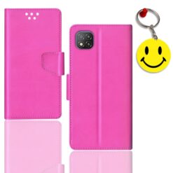 Poco C3 flip cover for girl | MZB07RIIN flip cover for girl | Free Smiley Keychain | ND_12