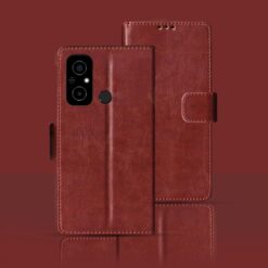 Poco C55 flip cover | 22127PC95I flip cover | Brown