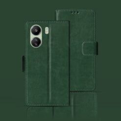 Poco C65 flip case | MZB0G8NIN flip case | Green