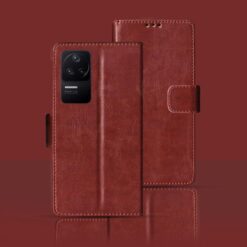 Poco F4 5G flip cover | 22021211RG flip cover | Brown
