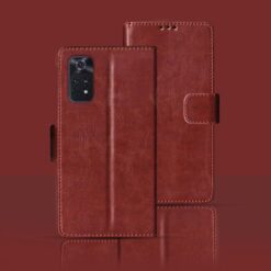 Poco M4 Pro flip cover | MZB0BGVIN flip cover | Brown