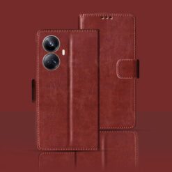 REALME 10 PRO PLUS 5G flip cover | RMX3687 flip cover | Brown
