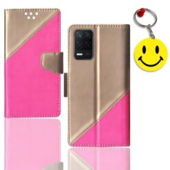 REALME 8 5G flip case | RMX3241 flip case | Free Smiley Keychain | ND_09