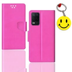 REALME 8 5G flip cover for girl | RMX3241 flip cover for girl | Free Smiley Keychain | ND_12