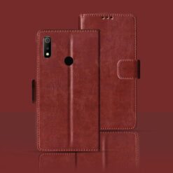 Realme 3 flip cover | RMX1825 flip cover | Brown