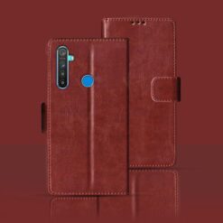 Realme 5 flip cover | RMX1911 flip cover | Brown