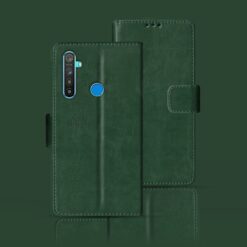 Realme 5 flip case | RMX1911 flip case | Green