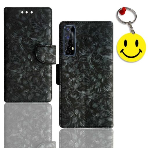 Realme 7 flip cover | RMX2151 flip cover | Free Smiley Keychain | ND_08