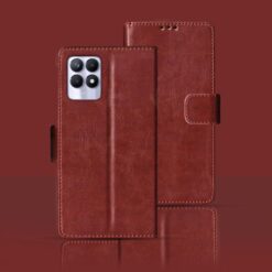 Realme 8i flip cover | RMX3151 flip cover | Brown