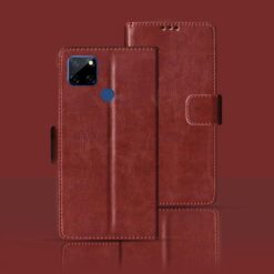 Realme C12 flip cover | RMX2189 flip cover | Brown