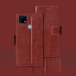 Realme C25s flip cover | RMX3197 flip cover | Brown