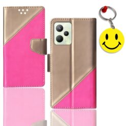 Realme C35 flip case | RMX3511 flip case | Free Smiley Keychain | ND_09