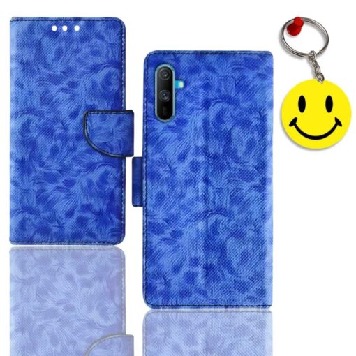 Realme C3i phone flip cover | RMX2027, RMX2020 phone flip cover | Free Smiley Keychain | ND_07