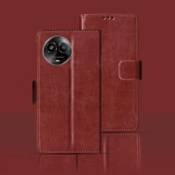 Realme C67 5G flip cover | RMX3782 flip cover | Brown