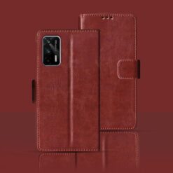 Realme GT flip cover | RMX2202 flip cover | Brown