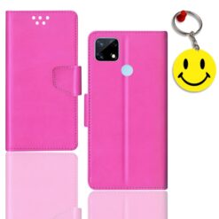 Realme Narzo 20 flip cover for girl | RMX2193 flip cover for girl | Free Smiley Keychain | ND_12