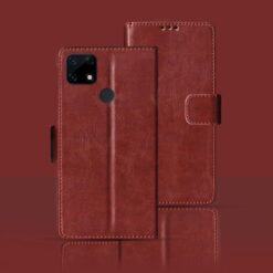 Realme Narzo 30A flip cover | RMX3171 flip cover | Brown