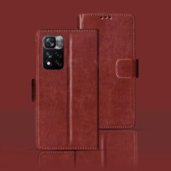 Redmi 11i flip cover | MZB0A5EIN flip cover | Brown