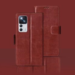 Redmi 12T flip cover | 22071212AG flip cover | Brown