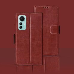 Redmi 12 Lite flip cover | 2203129G flip cover | Brown