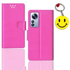 Redmi 12 Pro flip cover for girl | 2201122G flip cover for girl | Free Smiley Keychain | ND_12