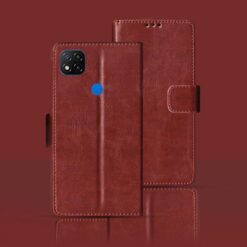 Redmi 9C flip cover | M2006C3MG flip cover | Brown