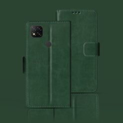 Redmi 9 flip case | M2006C3MII flip case | Green