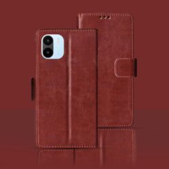 Redmi A2 2023 flip cover | 23028RN4DG flip cover | Brown