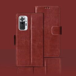 Redmi Note 10 Pro flip cover | M2101K6G flip cover | Brown