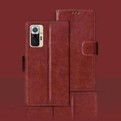 Redmi Note 10 Pro max flip cover | M2101K6I flip cover | Brown
