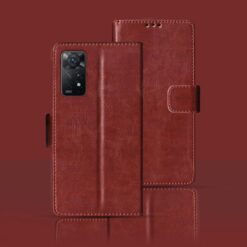 Redmi Note 11s flip cover | 2201117SG flip cover | Brown