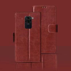 Redmi Note 9 flip cover | M2003J15SC flip cover | Brown