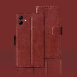 SAMSUNG GALAXY A04E flip cover | SM-A042F flip cover | Brown