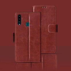 Samsung A20s flip cover | SM-A207F flip cover | Brown