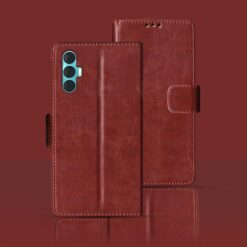 TECNO SPARK 8 PRO flip cover | KG8 flip cover | Brown