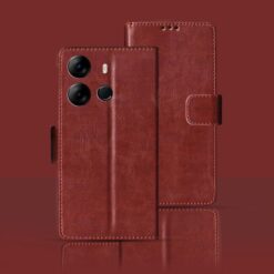 TECNO SPARK GO 2023 flip cover | Spark Go 2023 flip cover | Brown