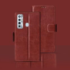 Tecno Camon 17 flip cover | CG7 flip cover | Brown
