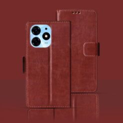 Tecno Spark 10 Pro flip cover | KI7 flip cover | Brown